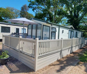 A fashionable caravan in a peaceful seaside town